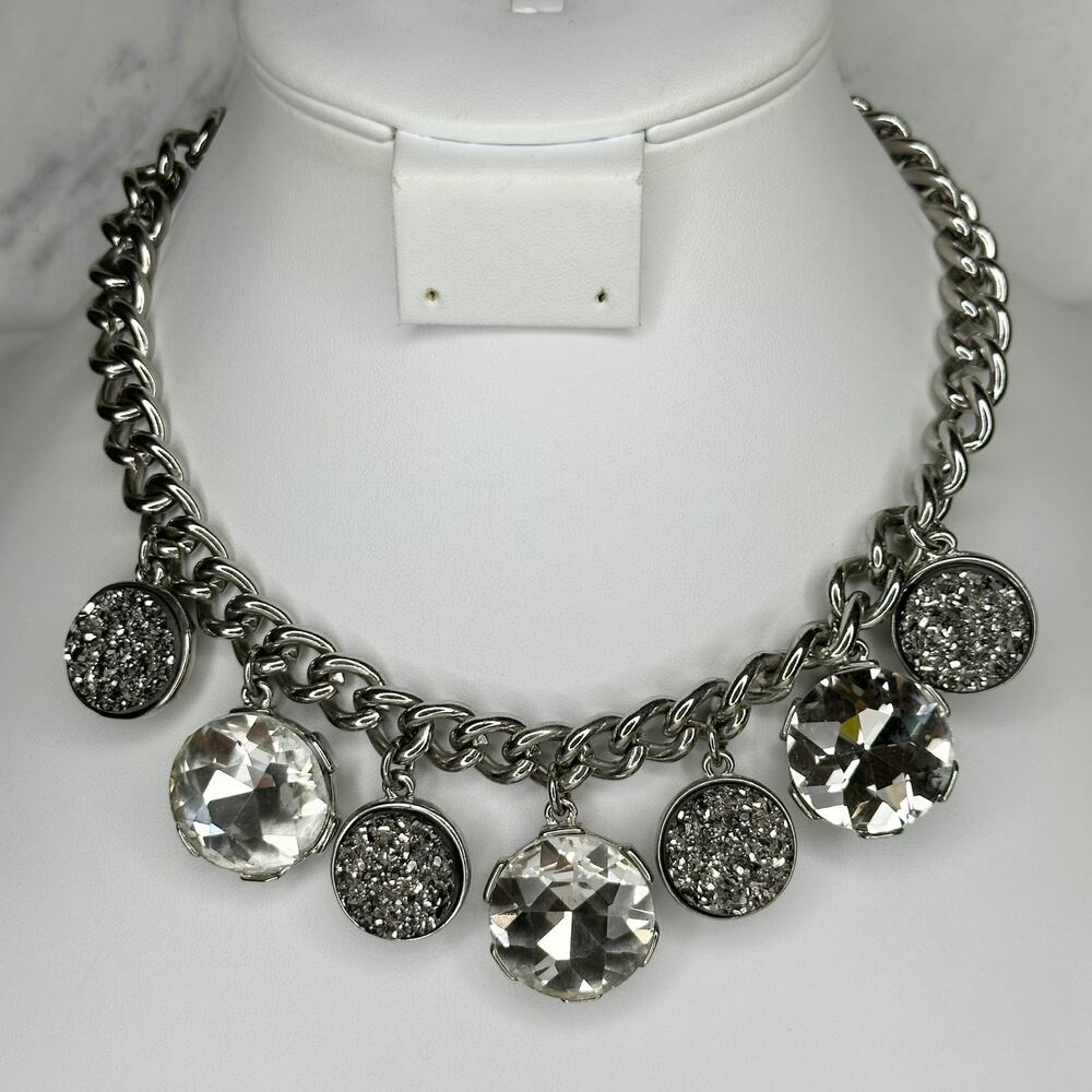 Chico's Rhinestone Silver Tone Necklace ✨